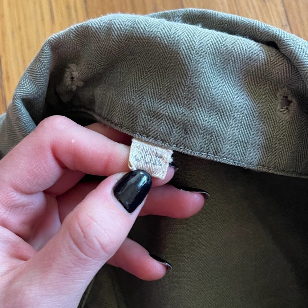 40s Vintage WW2 HBT Herringbone Twill Army Utility Shirt Jacket Hell on Wheels - Picture 6 of 9